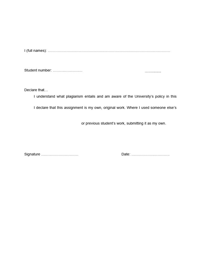 TMS3731 Assignment 2 Declaration | PDF | Concept | Information