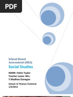 Download Oshin Taylor Social Studies SBA by Oshin Romae Taylor SN86594813 doc pdf