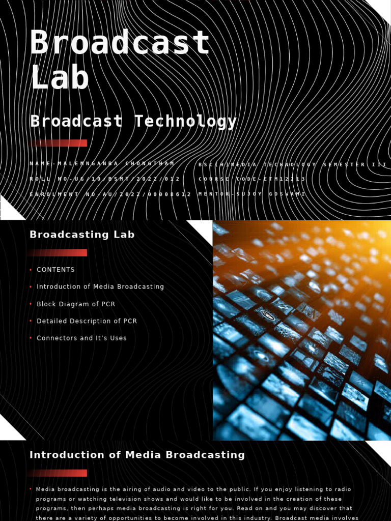 Media Broadcasting Overview and Tools | PDF | Electronics | Information ...