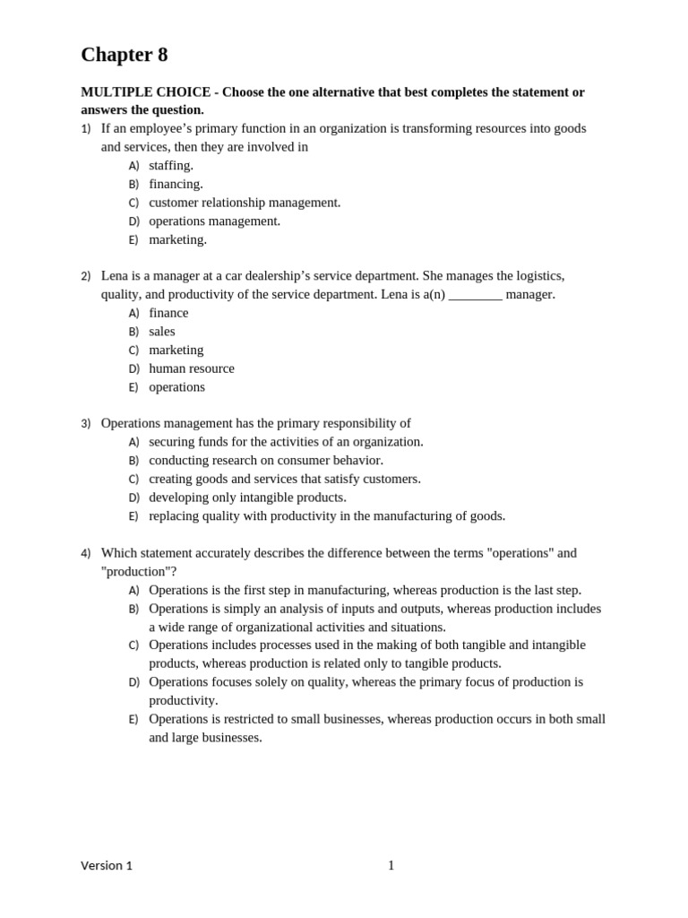 CH 08 | PDF | Inventory | Outsourcing