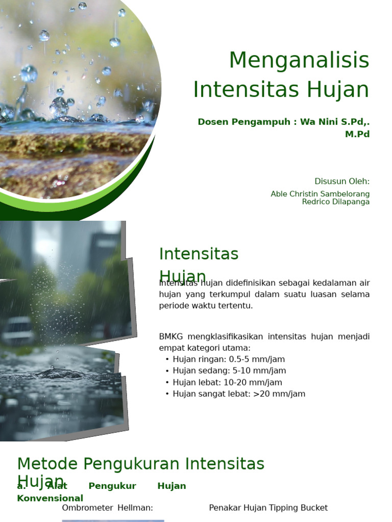 Menganalisis Intensitas Hujan - KLMPK 2 Wa Nini | PDF