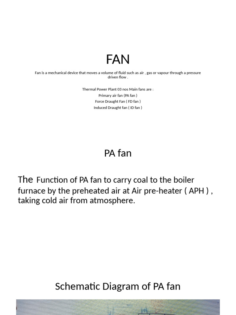 PA, FD, and ID Fans in Boilers | PDF | Boiler | Secondary Sector Of The ...