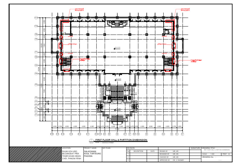 A8201 A8208 KTT Wall Floor Plan Dimension Scale 200 300 First Floor | PDF