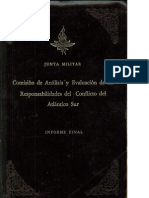 Informe Final de La Comisión de Análisis y Evaluación de Las Responsabilidades en El Conflicto Del Atlántico Sur (Informe Rattenbach)