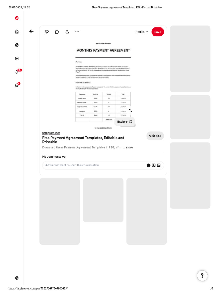 Free Editable Payment Agreement Templates | PDF