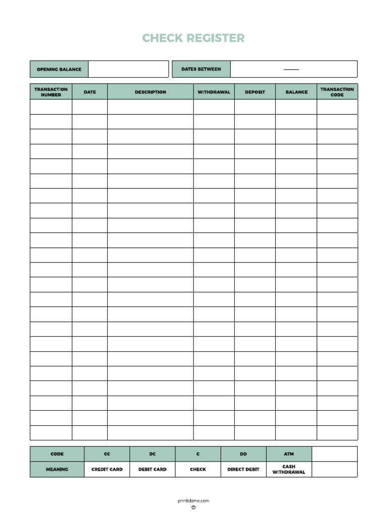 Check Register PrintBlame Version 1 1 | PDF