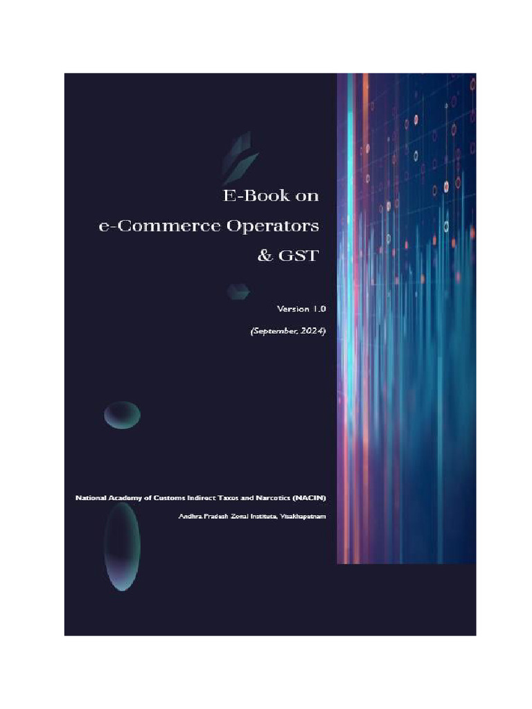 E-Book On E-Commerce Operators and GST - NACIN Vizag (September, 2024 ...