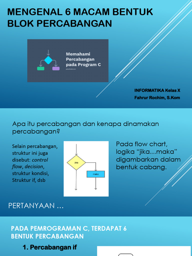 6 Bentuk Blok Percabangan Pemrograman | PDF