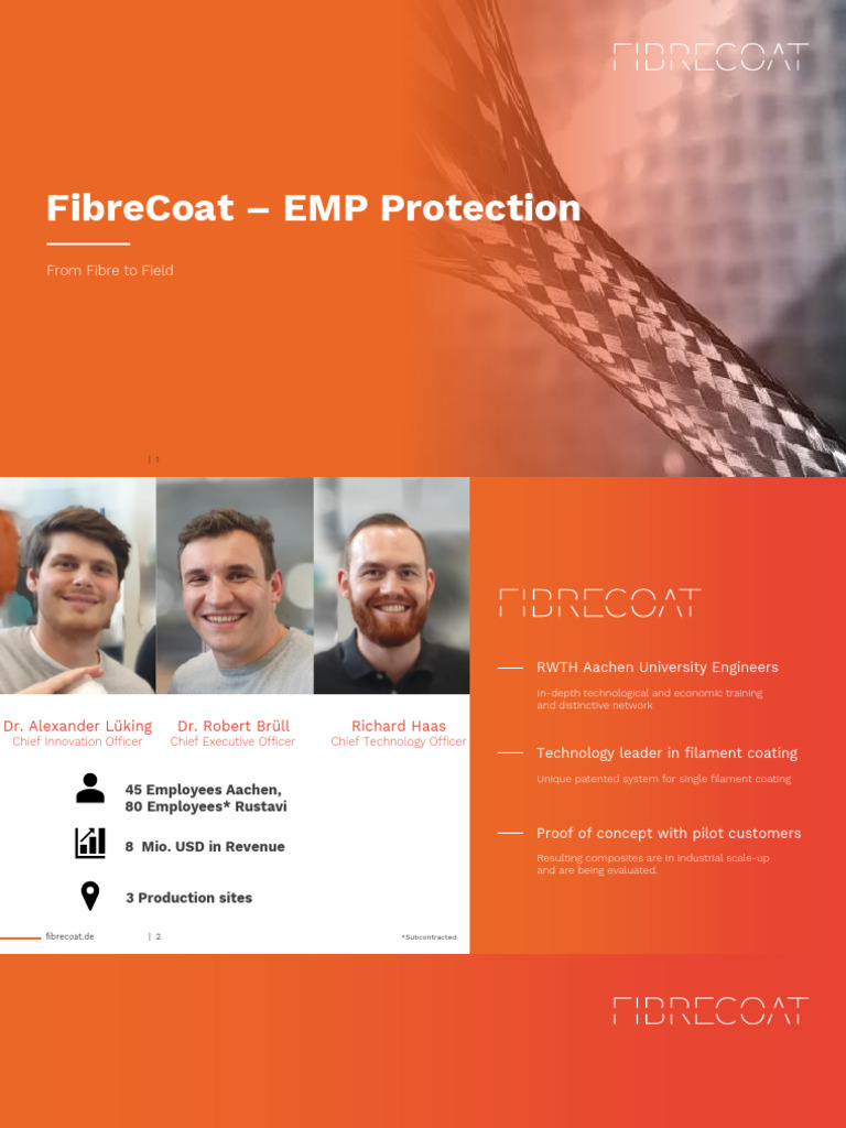 FibreCoat EMP Protection PDF | PDF | Fibers | Electromagnetic Interference
