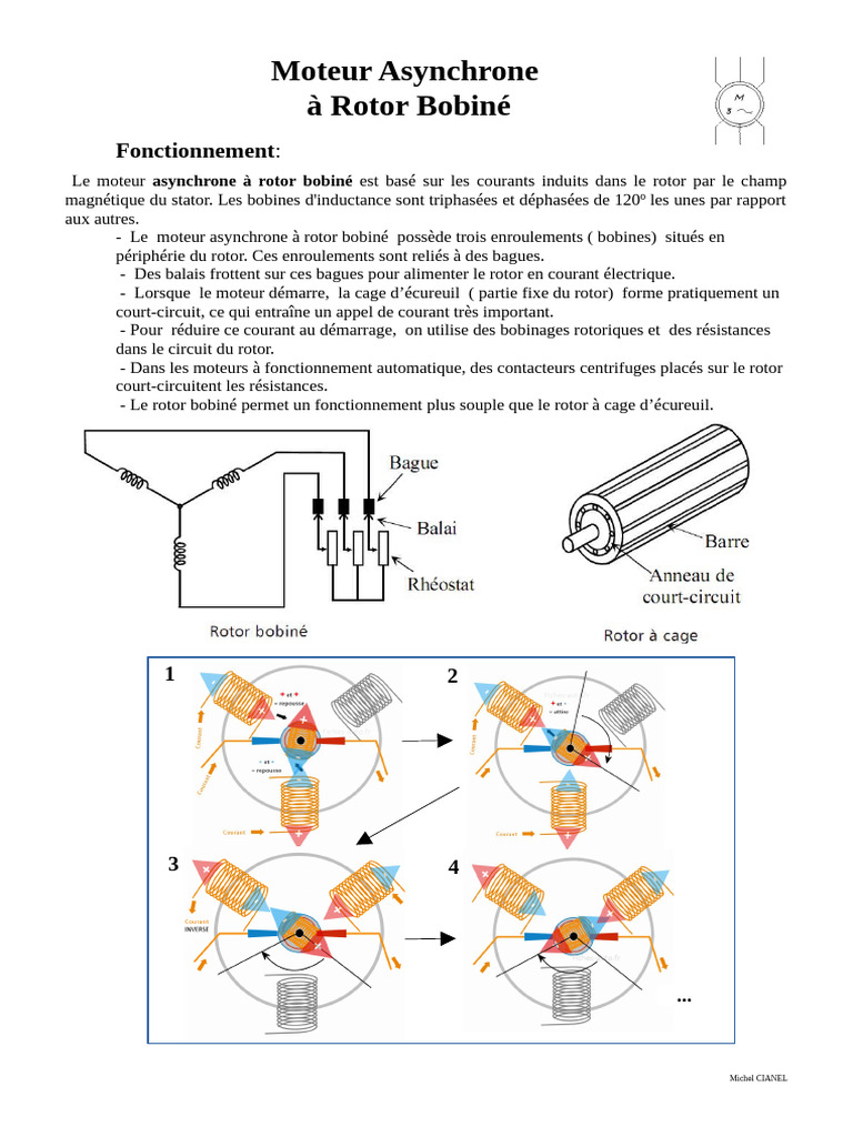 Moteur Asynchrone à Rotor Bobiné | PDF | Magnétisme | Équipements ...