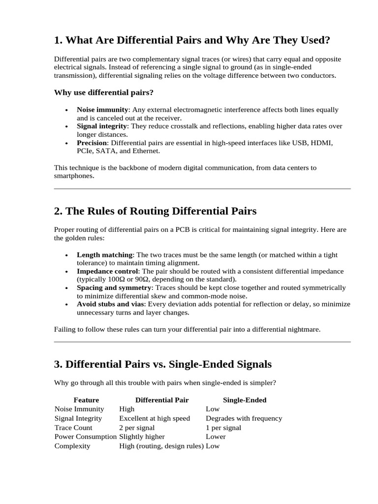 HDMI Differential Pair Design Guidelines | PDF | Telecommunications ...