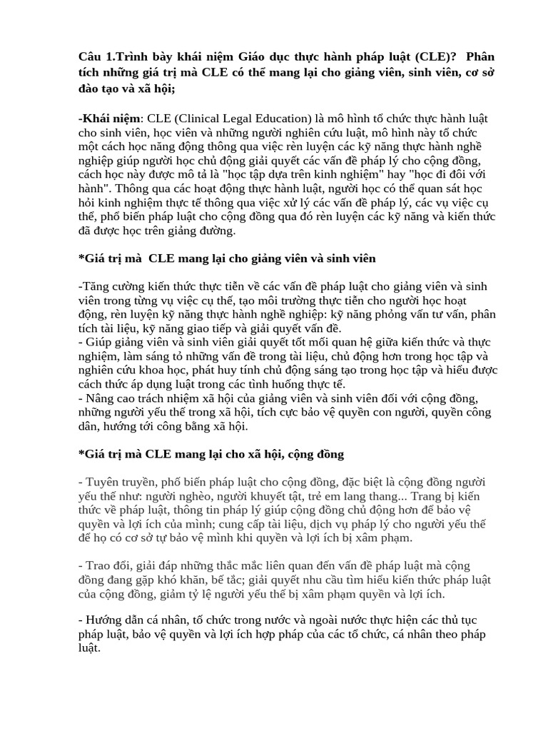 Tu Luan CLE | PDF