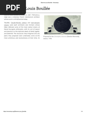 Boullée's Visionary Architecture | PDF | Style