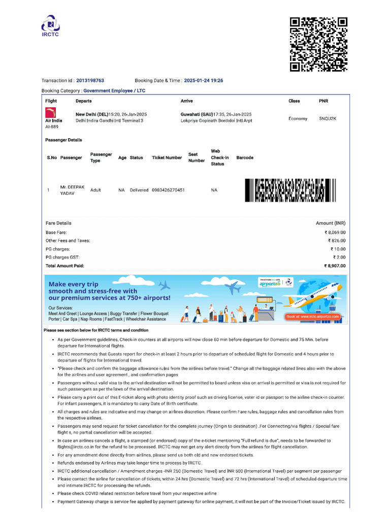 Flight Ticket | PDF