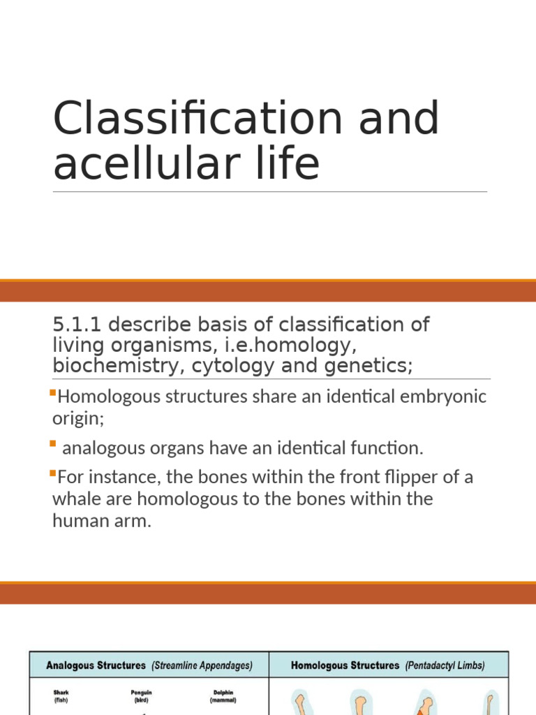 Classification and Aceelular Life | PDF | Virus | Bacteriophage