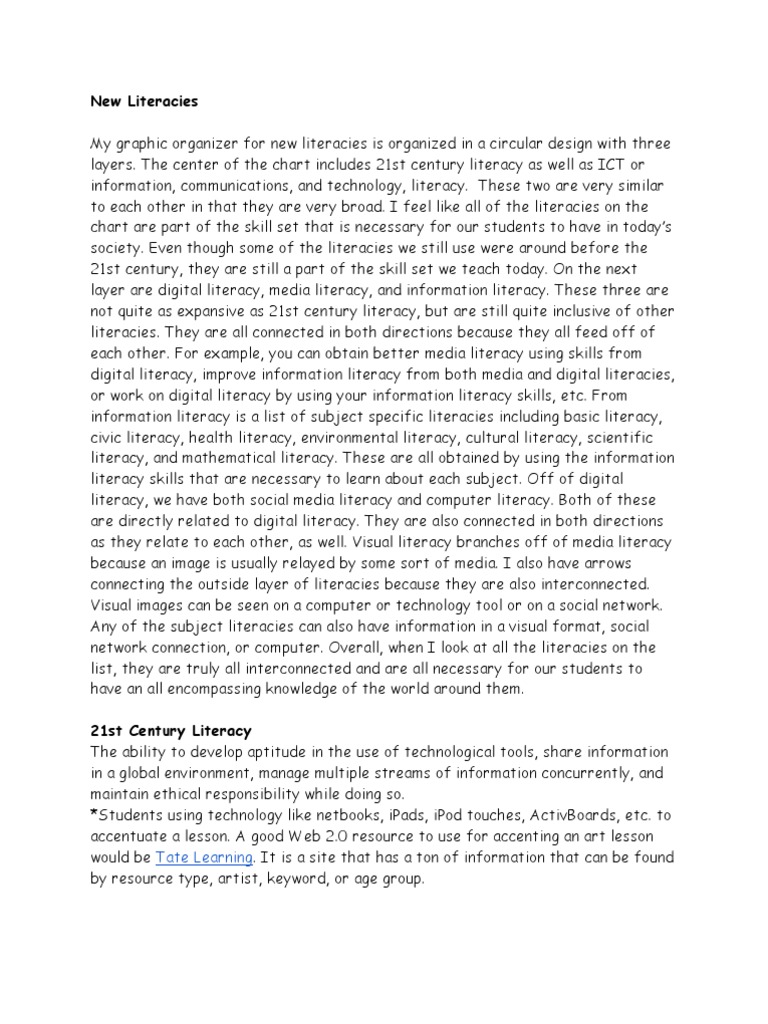 Understanding New Literacies in Education | PDF | Literacy ...