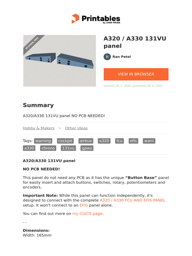 A320/A330 131VU Panel Overview | PDF | Computing
