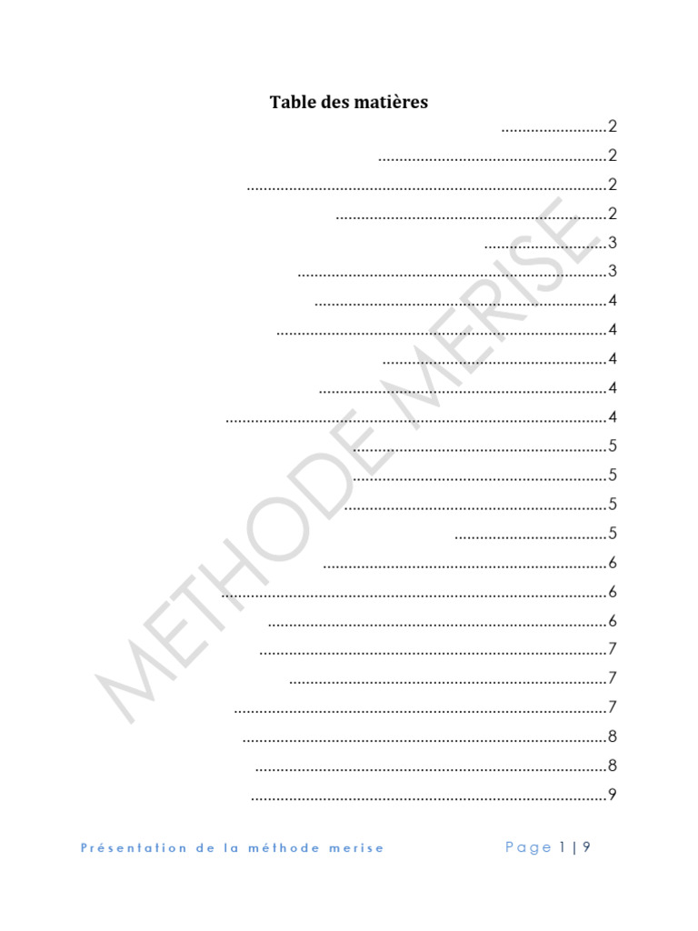 Introduction à la méthode Merise | PDF