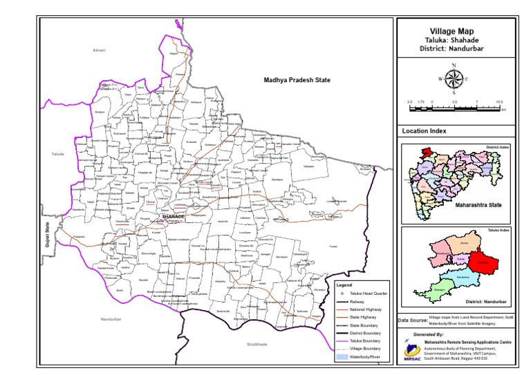 Nandurbar District Taluka Maps | PDF | Remote Sensing