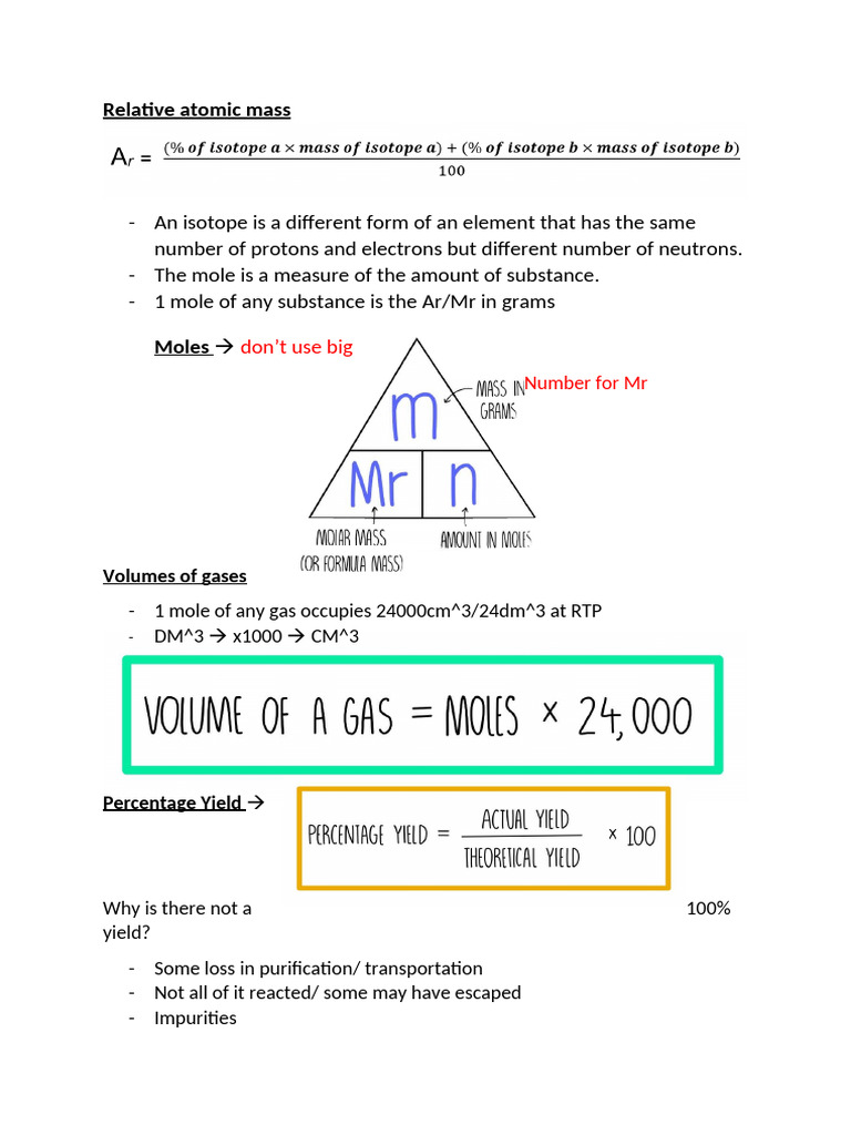 Quantitative Chemistry Concepts Explained | PDF