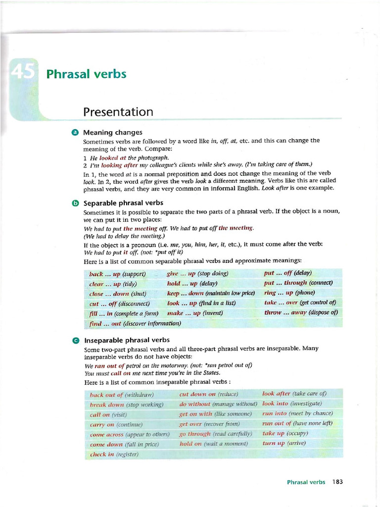 4 Phrasal Verbs | PDF