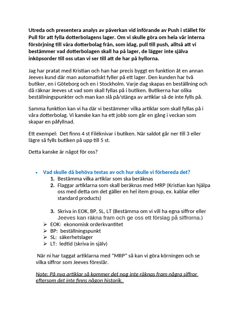 MRP pull till push | PDF