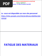Cours sur la Fatigue des Matériaux | PDF | Fatigue (matériau) | Flexion ...