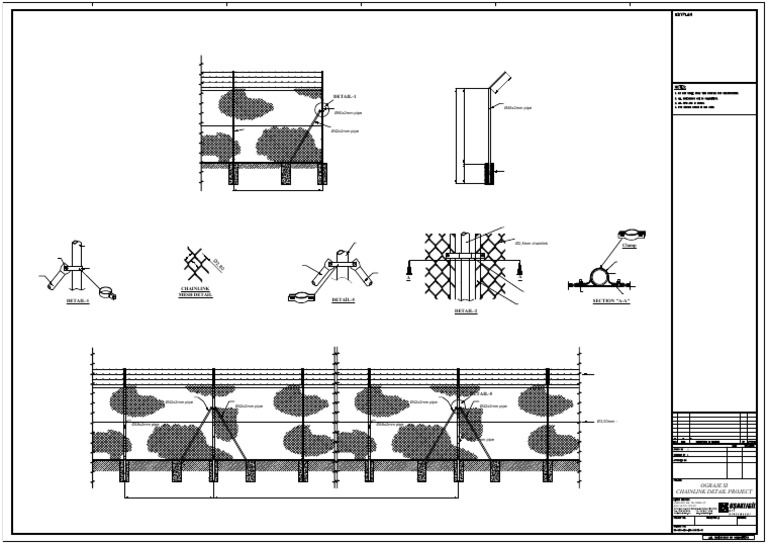 Chainlink Fence Construction Details | PDF