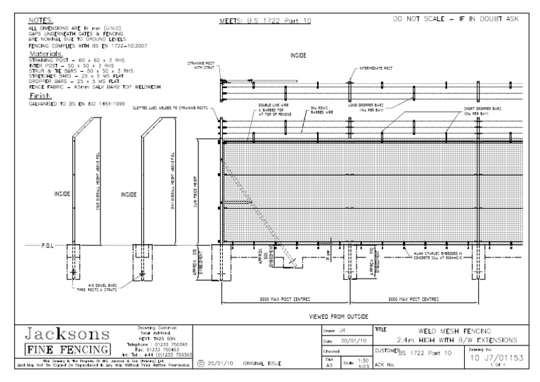 Straining Post Fence Specifications Guide | PDF | Manufactured Goods | Wire