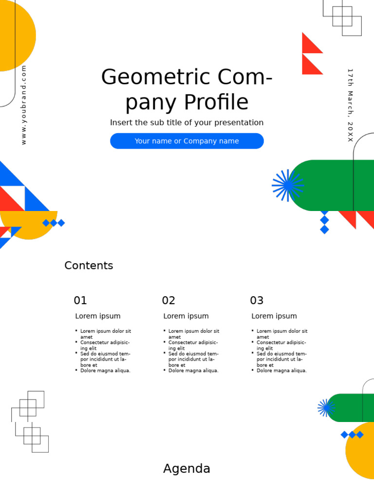 Geometric Company Profile Template | PDF