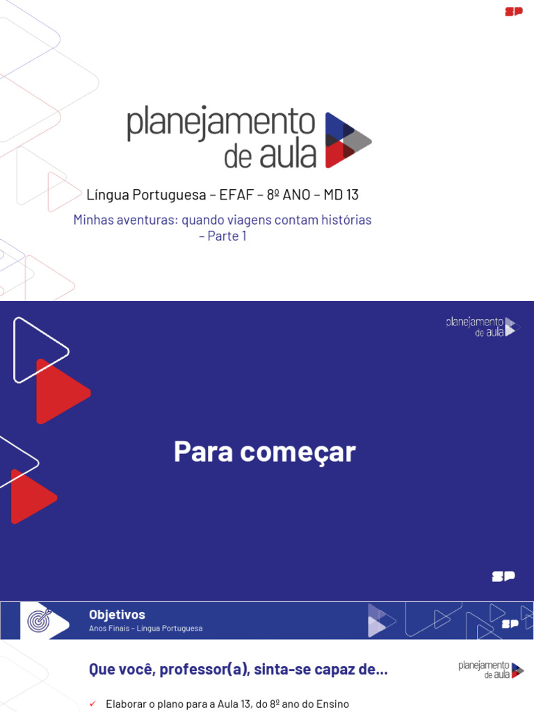 Relato de Viagem: Aula 8º Ano EFAF | PDF
