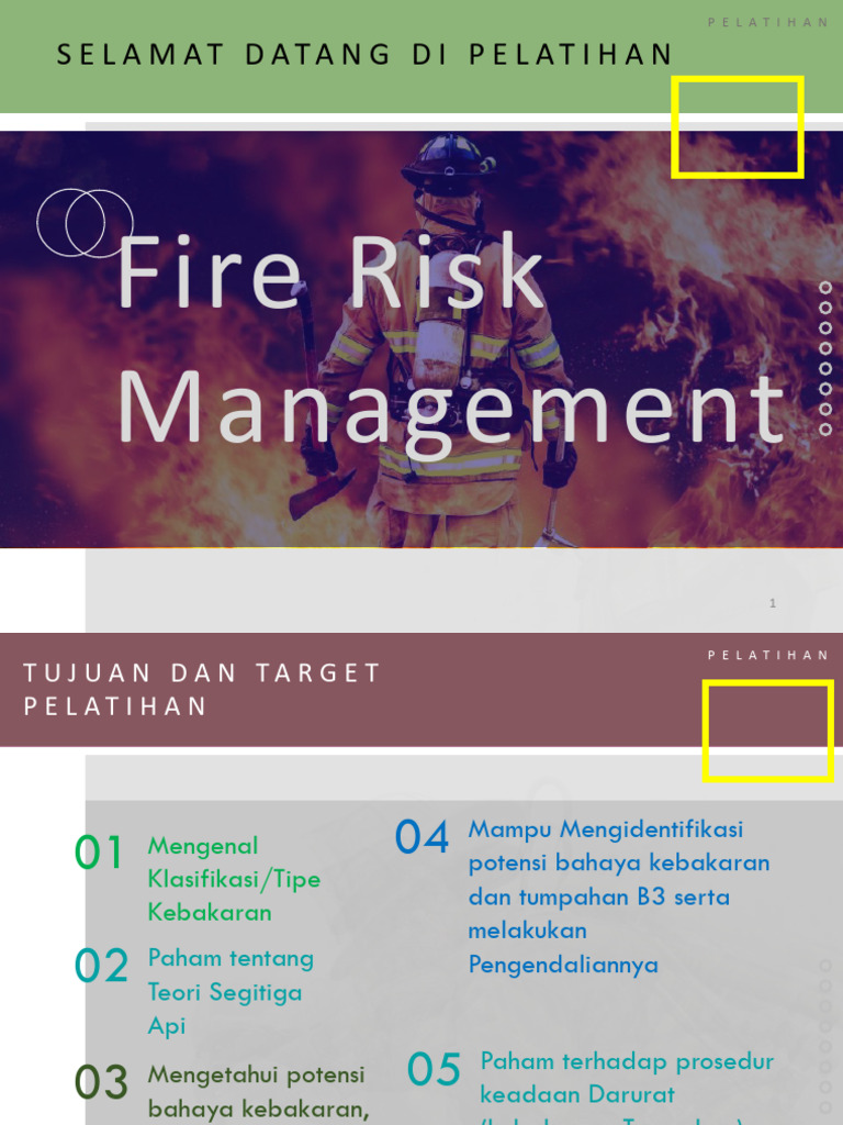 Pelatihan Manajemen Risiko Kebakaran | PDF