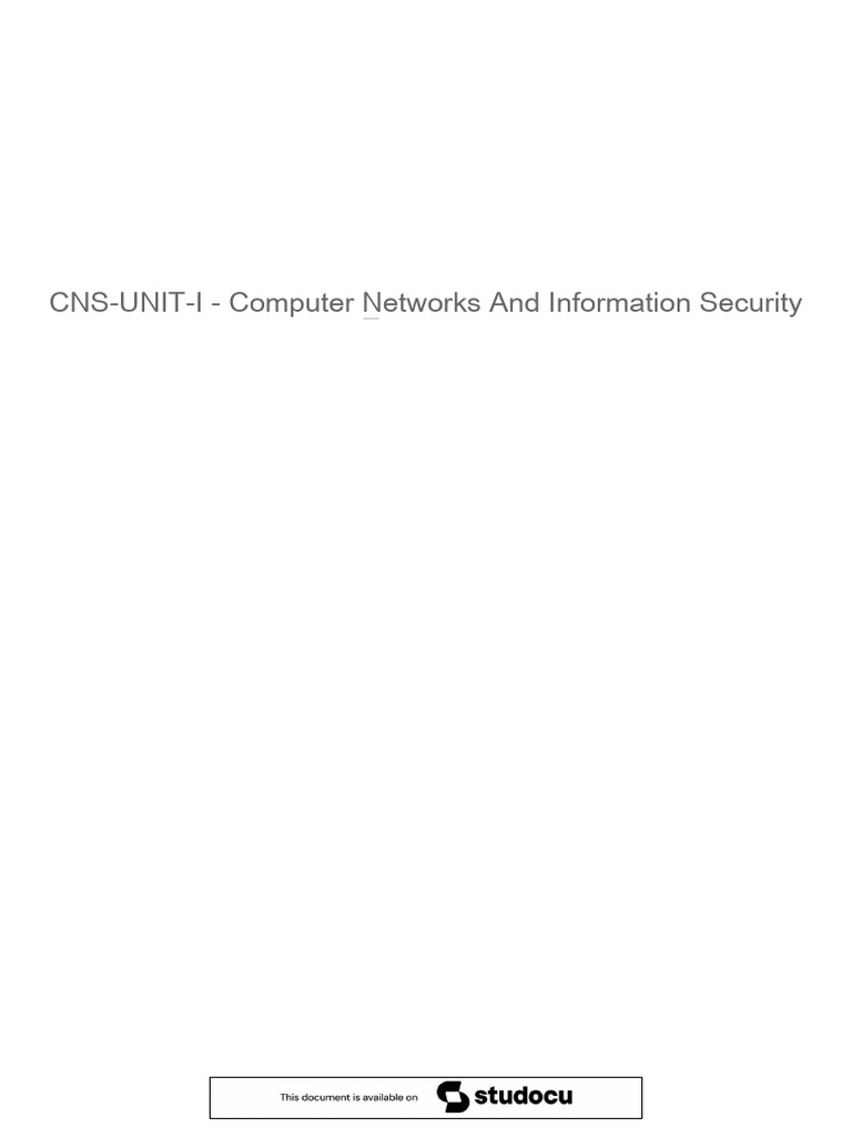 Computer Network and Information Security | PDF | Key (Cryptography ...