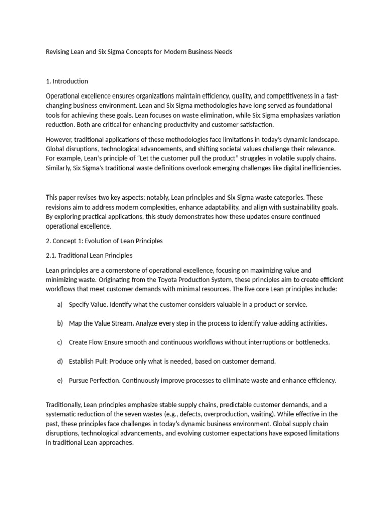 Modernizing Lean and Six Sigma Strategies | PDF | Lean Manufacturing ...