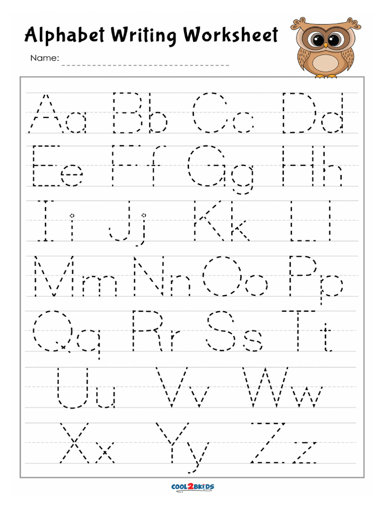 Alphabet Writing Worksheets | PDF