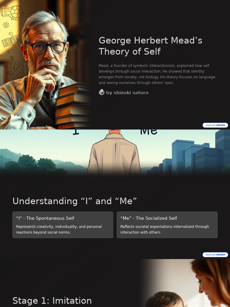 Mead's Theory of Self Explained | PDF | Creativity | Identity (Social ...