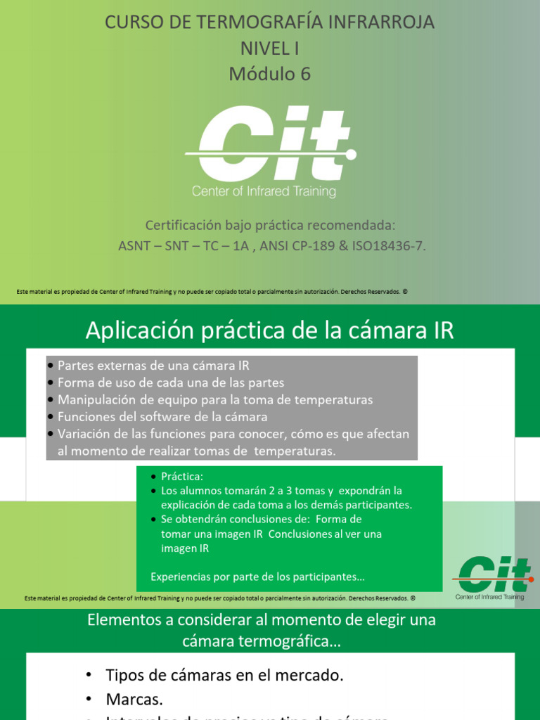 Curso de Termografía Infrarroja Nivel I | PDF | Termografía