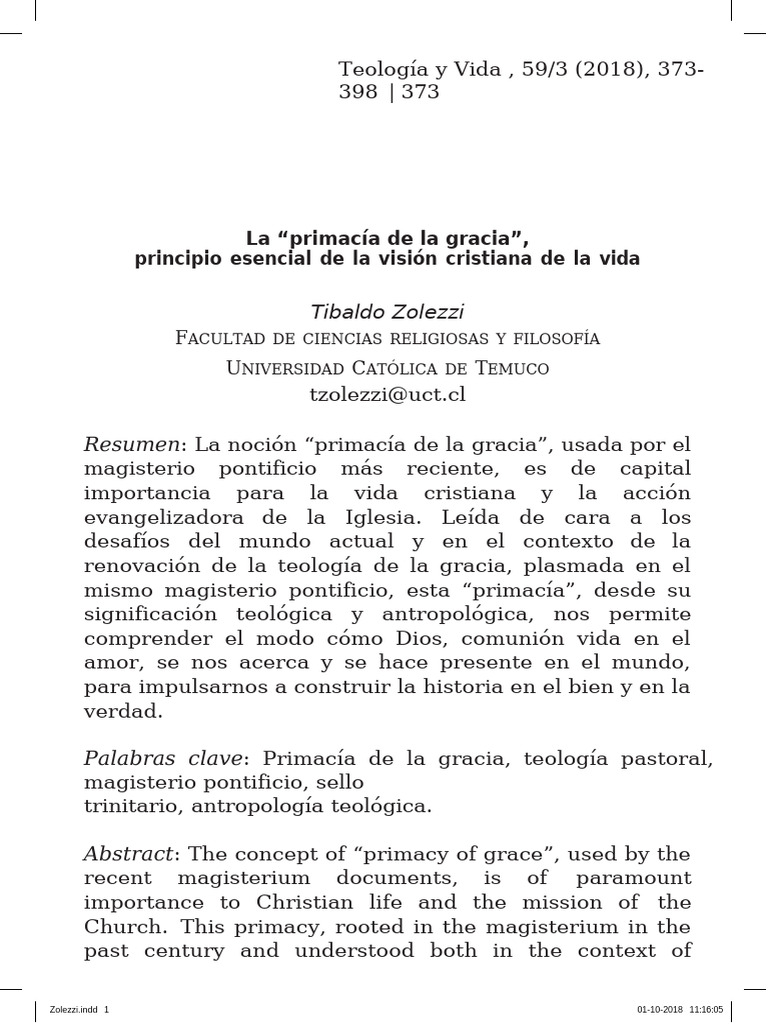 Primacía de la Gracia en la Vida Cristiana | PDF | Gracia divina | Amor