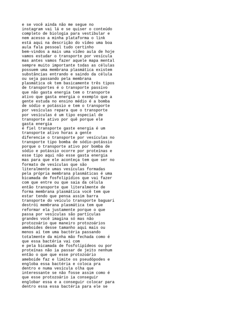 Diferenças entre Pinocitose e Fagocitose | PDF | Vesícula (Biologia e ...