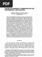 Download Barrick Mount 1991 - The Big Five Personality Dimensions and Job Performance by Gabriel Cordova SN86603144 doc pdf