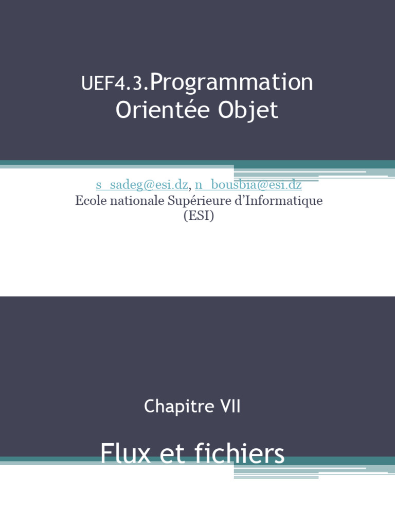 Flux et fichiers en programmation Java | PDF | Fichier informatique ...