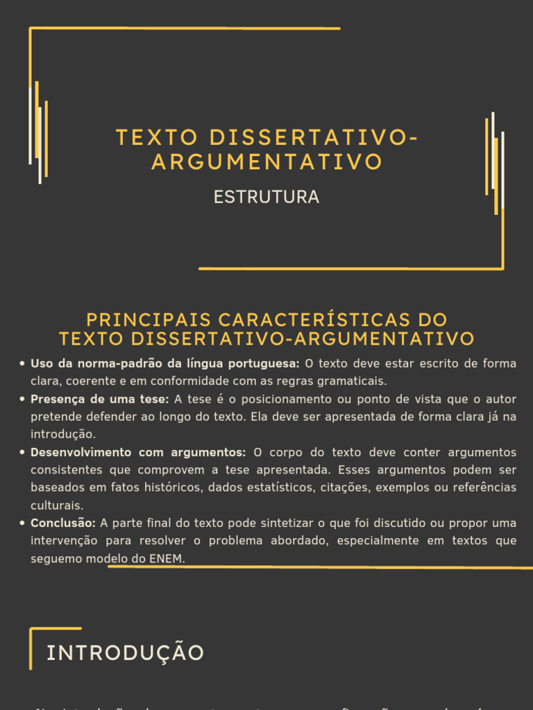 Características do Texto Dissertativo-Argumentativo | PDF | Argumento