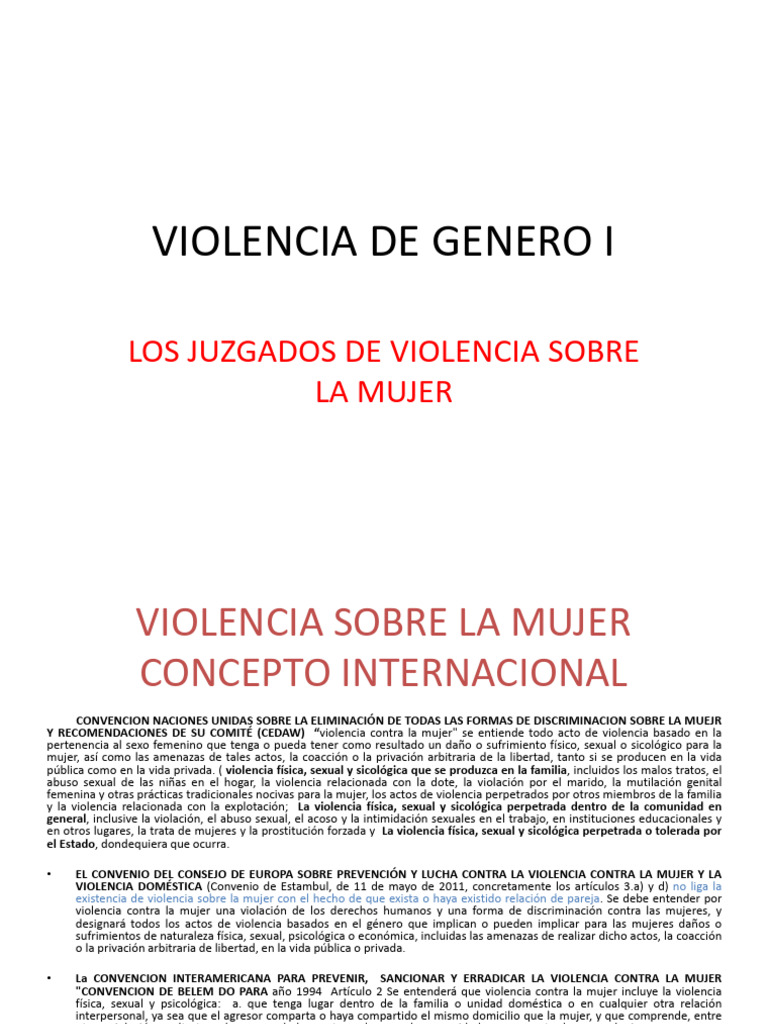 Violencia de Género: Juzgados y Legislación | PDF | La violencia contra ...