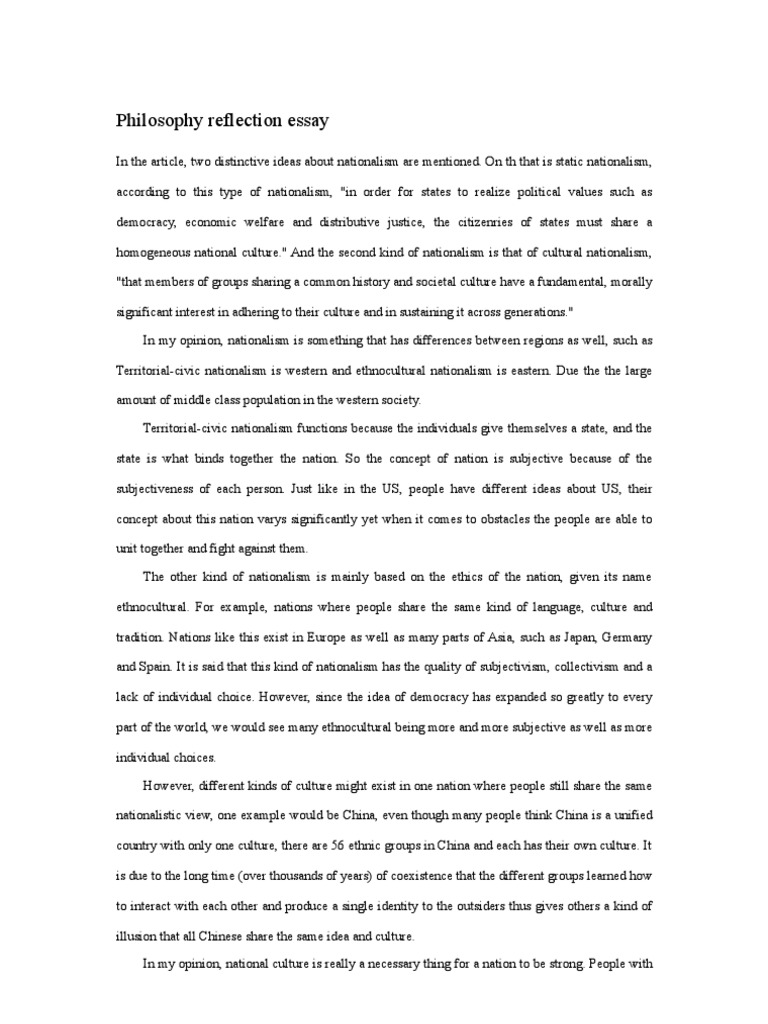 Title for philosophy reflection picture