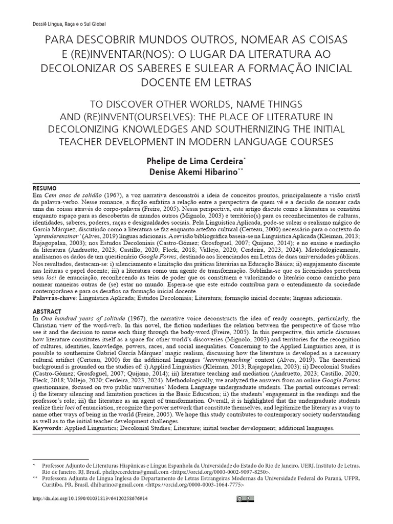 Para Descobrir Mundos Outros, Nomear As Coisas | PDF | Pensamento ...