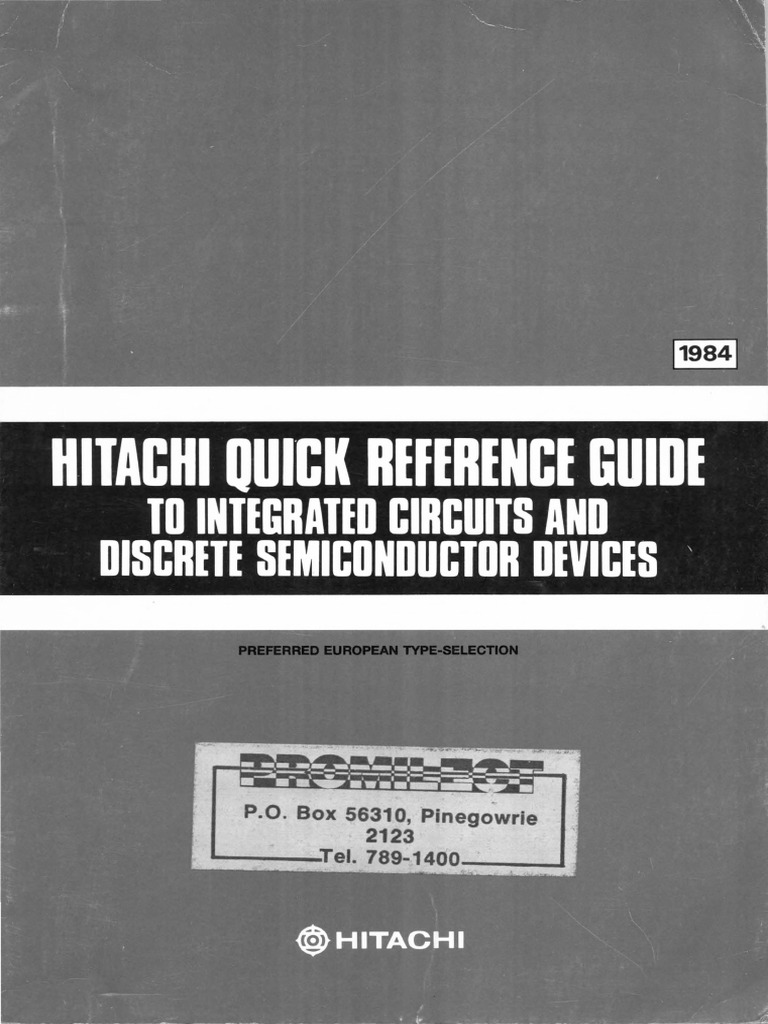 1984 Hitachi IC and Discrete Quick Reference Guide | PDF | Amplifier ...