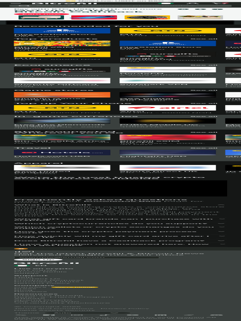 Bitrefill (Nigeria) - Buy Gift Cards, ESIM & Airtime With Bitcoin or Crypto  - Bitrefill | PDF | Cryptocurrency | Gift Card