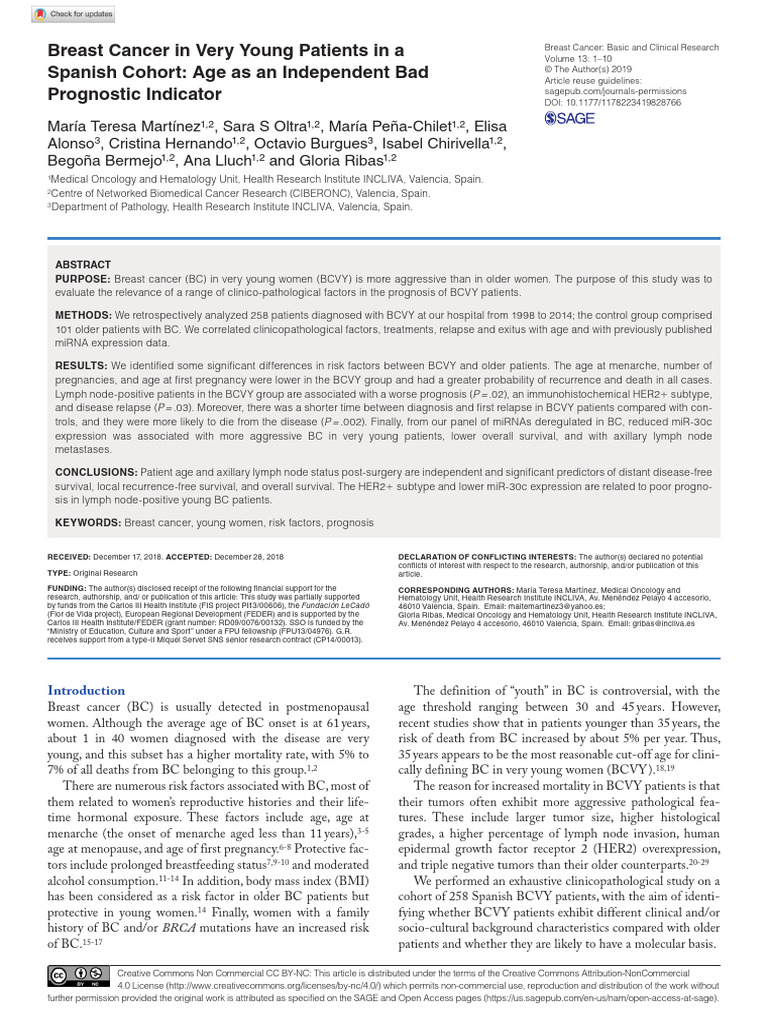 Aggressive Breast Cancer in Young Women | PDF | Breast Cancer | Cancer