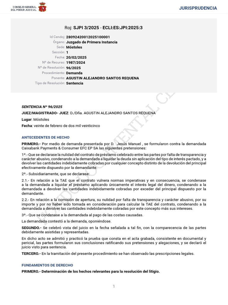 SJPI_3_2025 | PDF | Interés | Demanda judicial