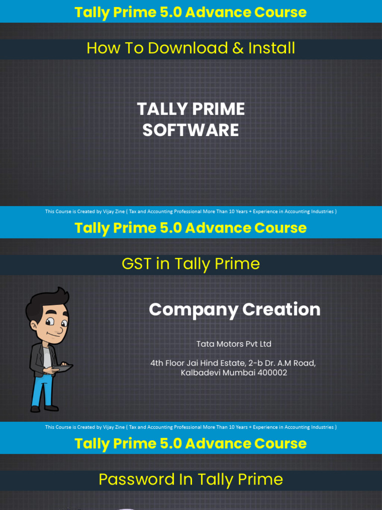 Tally Prime 5.0 Advanced Course Guide | PDF | Taxes | Business